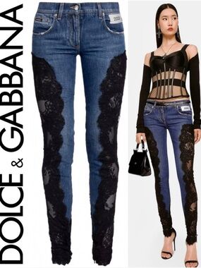 Dolce & Gabbana Kim Lace Jeans
